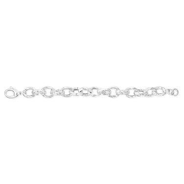 Sterling Silver Fancy 21cm Bracelet