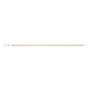 Sterling Silver And Gold-Plated Two-Tone Fancy 300 Gauge 19cm Bracelet