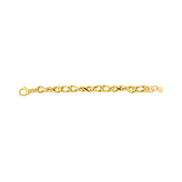 Sterling Silver Gold Plated Chunky Twisted 19cm Bracelet