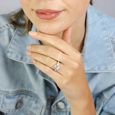 Sterling Silver Rhodium Plated White Cubic Zirconia Fancy Ring