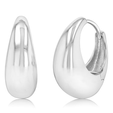 Sterling Silver Teardrop Huggie Earrings