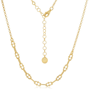Gold Plated Sterling Silver Link Chain Necklace