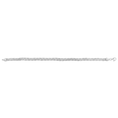 Sterling Silver Polished Mesh Bracelet