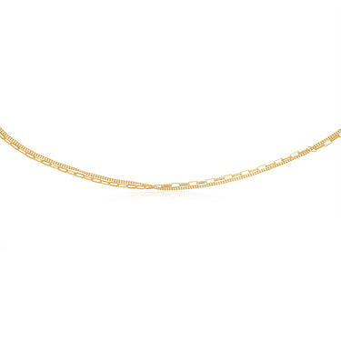 Gold Plated Sterling Silver Layered Link Chain Necklace