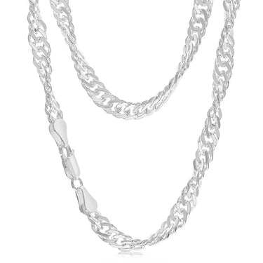 Sterling Silver 46cm Singapore Chain