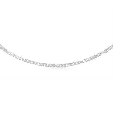 Sterling Silver 46cm Singapore Chain