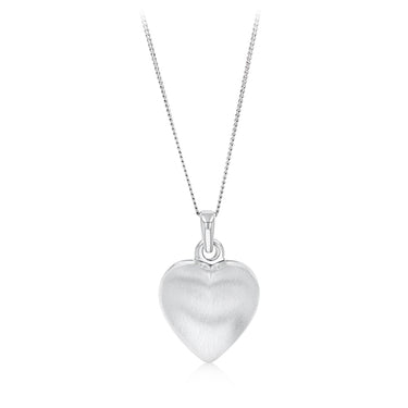 Sterling Silver Textured Heart Pendant