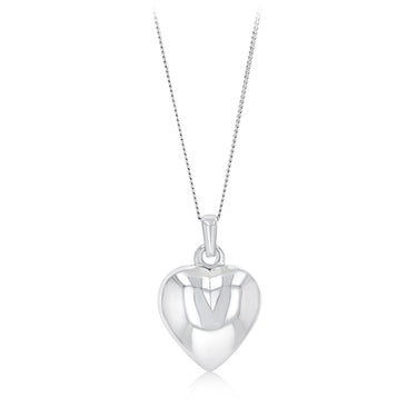 Sterling Silver Textured Heart Pendant