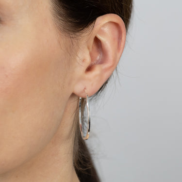 Sterling Silver Plain Hoop Earrings
