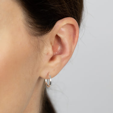 Sterling Silver Plain Hoop Earrings
