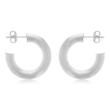 Sterling Silver Tube Hoop Earrings