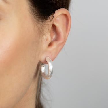 Sterling Silver Tube Hoop Earrings