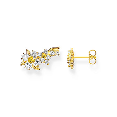 Thomas Sabo Blooming Yellow Gold-Plated Daisy CZ Ear Climbers