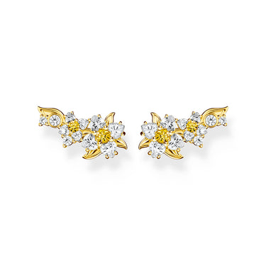 Thomas Sabo Blooming Yellow Gold-Plated Daisy CZ Ear Climbers