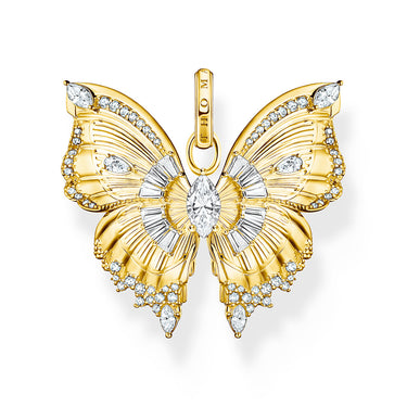 Thomas Sabo Bloom Yellow Gold-Plated Paradise Butterfly CZ Pendant