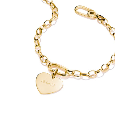 Thomas Sabo CC Connect Engravable Yellow Gold-Plated Heart Large