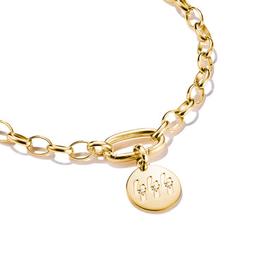 Thomas Sabo CC Connect Yellow Gold-Plated CZ '444' Angel Number
