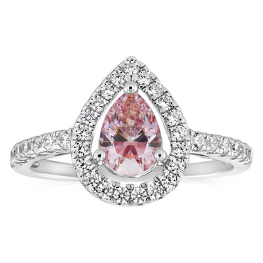 Sterling Silver Zirconia Pear Ring