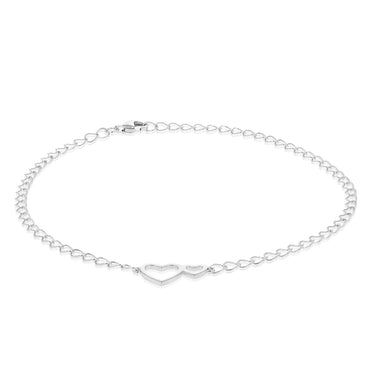 Sterling Silver Double Heart Bracelet