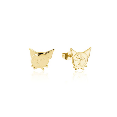 Sanrio Kuromi Sterling Silver Yellow Gold Plated Stud Earrings