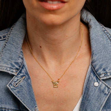 Sanrio Kuromi Yellow Gold Plated Sterling Silver Necklace