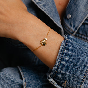Sanrio Hello Kitty Body Yellow Gold Plated Sterling Silver Bracelet