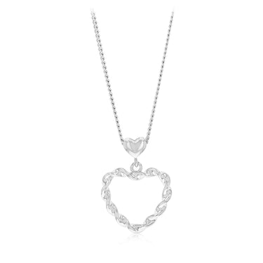 Sterling Silver Twisted Heart Pendant