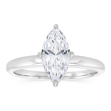 Sterling Silver Cubic Zirconia Marquise Ring