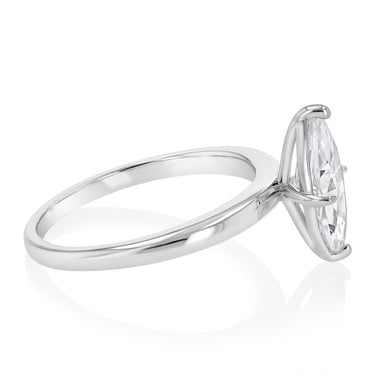Sterling Silver Cubic Zirconia Marquise Ring
