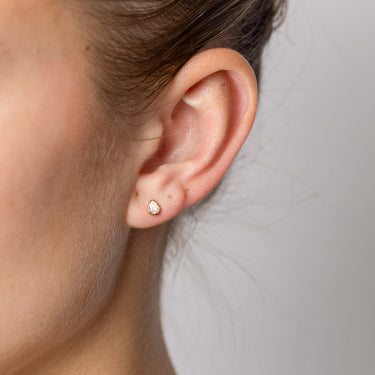 Sterling Silver Gold Plated Cubic Zirconia Teardrop Stud Earrings