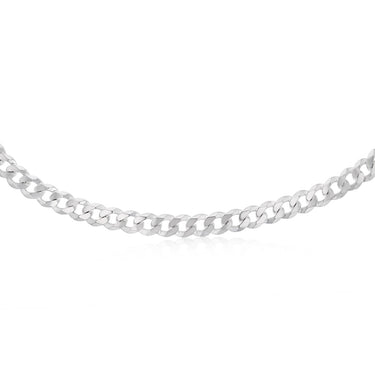 Sterling Silver Ultra Flat 300 Gauge 55cm Curb Chain