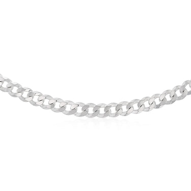 Sterling Silver Ultra Flat 350 Gauge 55cm Curb Chain