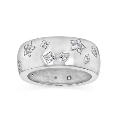 Sterling Silver Multi-Shape Cubic Zirconia Ring