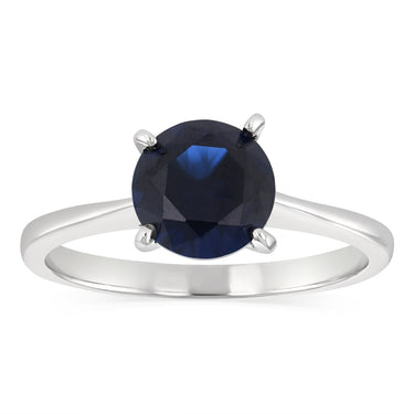 Sterling Silver Blue Cubic Zirconia Ring