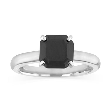 Sterling Silver Black Cubic Zirconia Ring