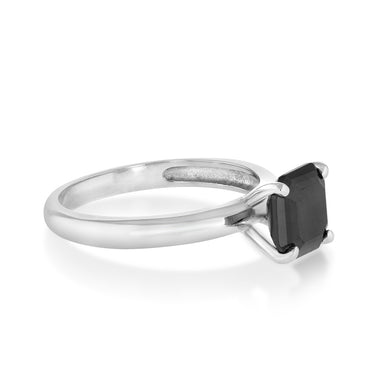 Sterling Silver Black Cubic Zirconia Ring