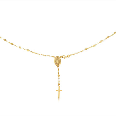 Sterling Silver Miraculous Medal and Cross Rosary