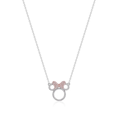 Couture Kingdom Disney Minnie Mouse Outline Cubic Zirconia Necklace
