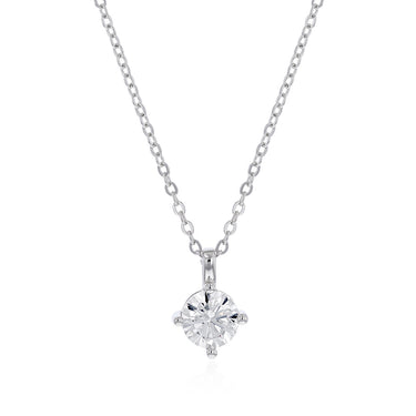 Sterling Silver Cubic Zirconia Pendant on 45cm Chain