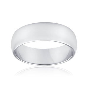 Sterling Silver Plain Domed Band Ring *No Resize*