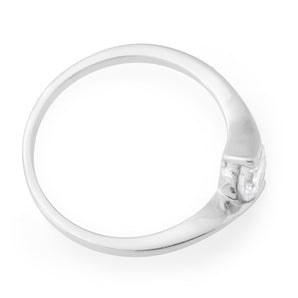 Sterling Silver Cubic Zirconia Bezel Ring