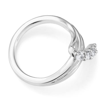 Sterling Silver Created White Sapphire Ring