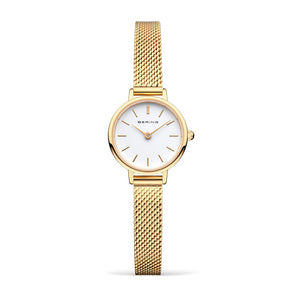 Bering Gift Set Lovely 26mm Gold Milanese Strap with Matching Bracelet Watch