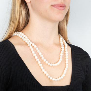 White Freshwater 160cm Long Pearl Necklace