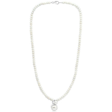 White Freshwater Clasp Pearl Necklace