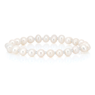 White 6-7mm Freshwater Pearl Bracelet