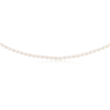 White 6-7mm Freshwater Pearl 45cm Necklace with Sterling Silver Clasp