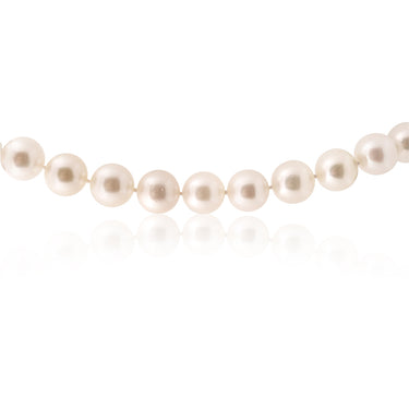 White South Sea 13-14mm Pearl Strand with 9ct White Gold Satin Clasp