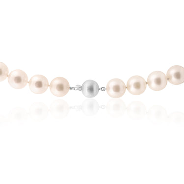 White South Sea 13-14mm Pearl Strand with 9ct White Gold Satin Clasp