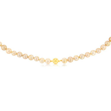 Golden Southsea 6-8mm Pearl Strand with 9ct Yellow Gold Clasp